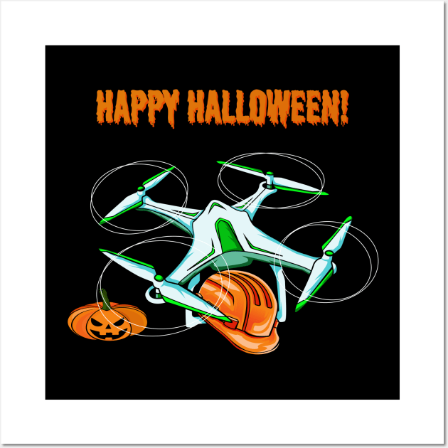 Drone #3 Halloween Edition Wall Art by Merch By Engineer